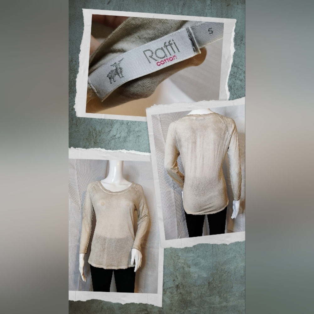 Raffi Women's Cream Long Sleeve Top